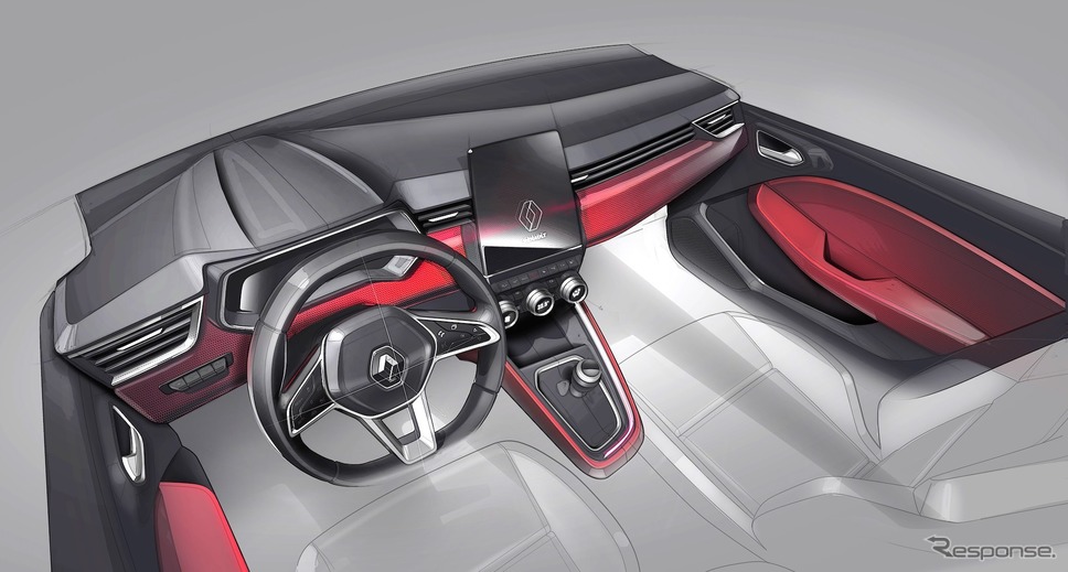 ルーテシア新型のデザインスケッチ《sketch by Renault》