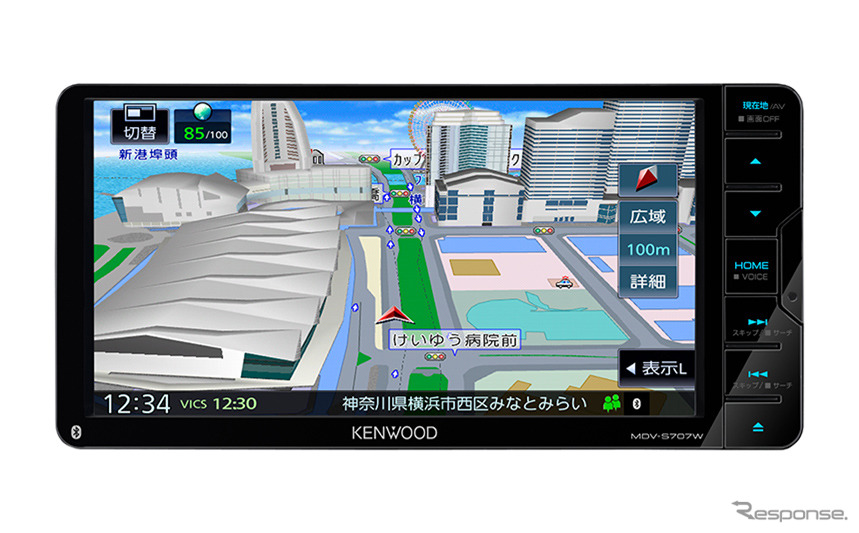 ケンウッド 彩速ナビ MDV-S707W《画像:JVCケンウッド》