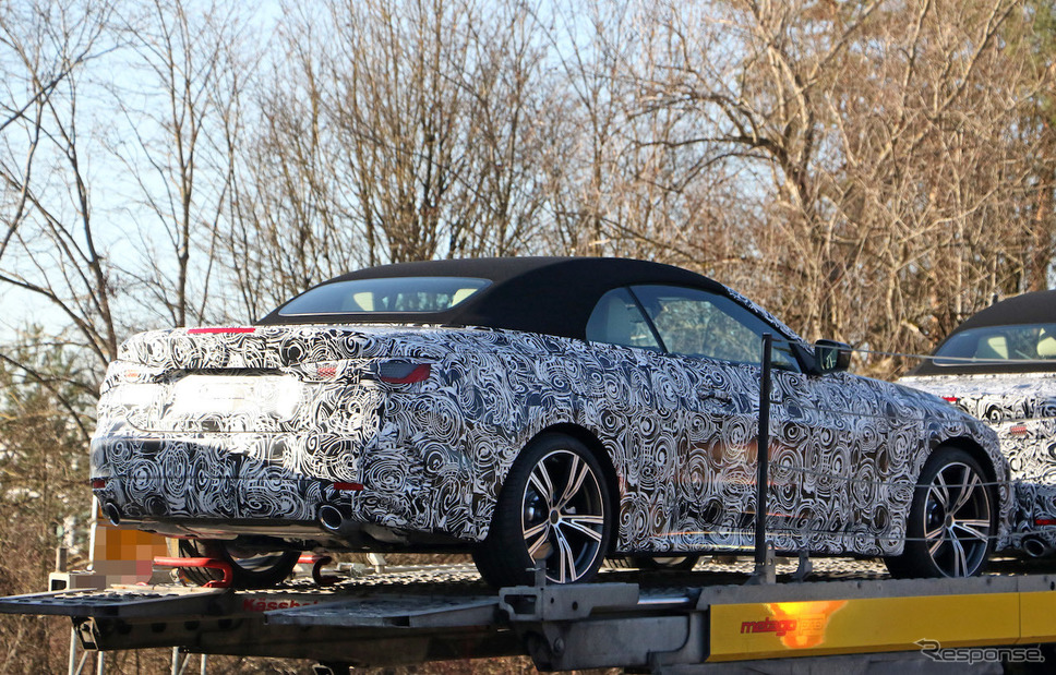 BMW 4シリーズ カブリオレ 次期型プロトタイプ(スクープ写真)《APOLLO NEWS SERVICE》