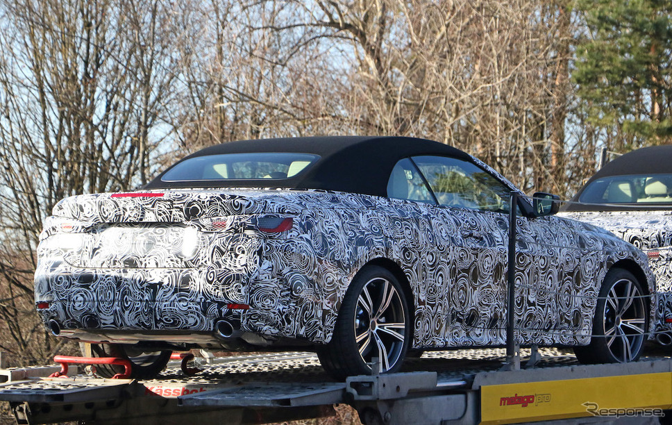 BMW 4シリーズ カブリオレ 次期型プロトタイプ(スクープ写真)《APOLLO NEWS SERVICE》
