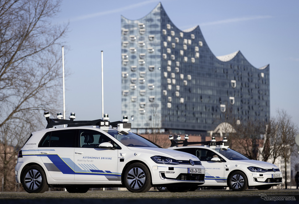 フォルクスワーゲンのレベル4の高度な自動運転車の公道テスト（参考画像）《photo by Volkswagen》