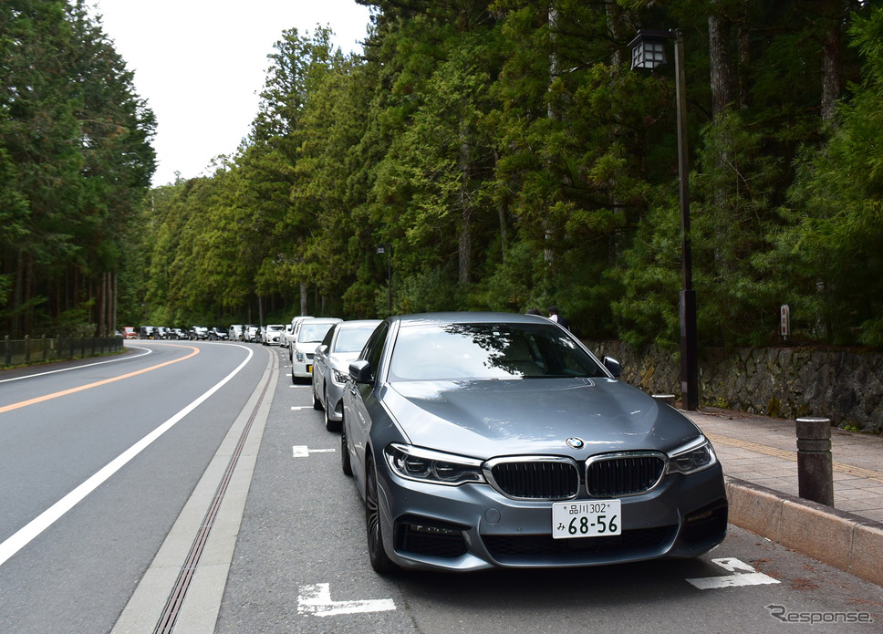 BMW 523d M Sport。和歌山・高野山にて。《撮影 井元康一郎》