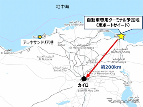自動車専用ターミナルのの位置図《画像:豊田通商》