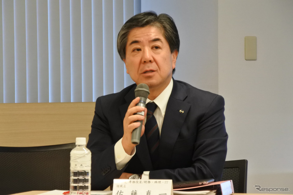 日野自動車 佐藤真一 取締役専務役員《撮影 小松哲也》