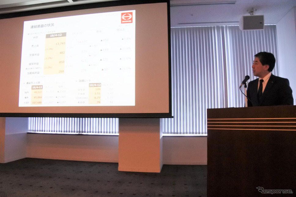 日野自動車 2019年度第3四半期 決算説明会《撮影 小松哲也》