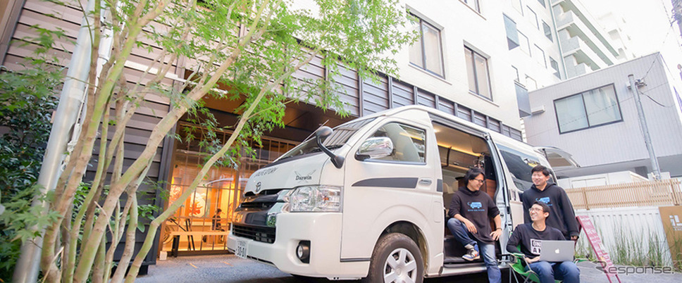 INBOUND LEAGUE前にキャンピングカー「VANLIFE STORY」を駐車《画像:Carstay》