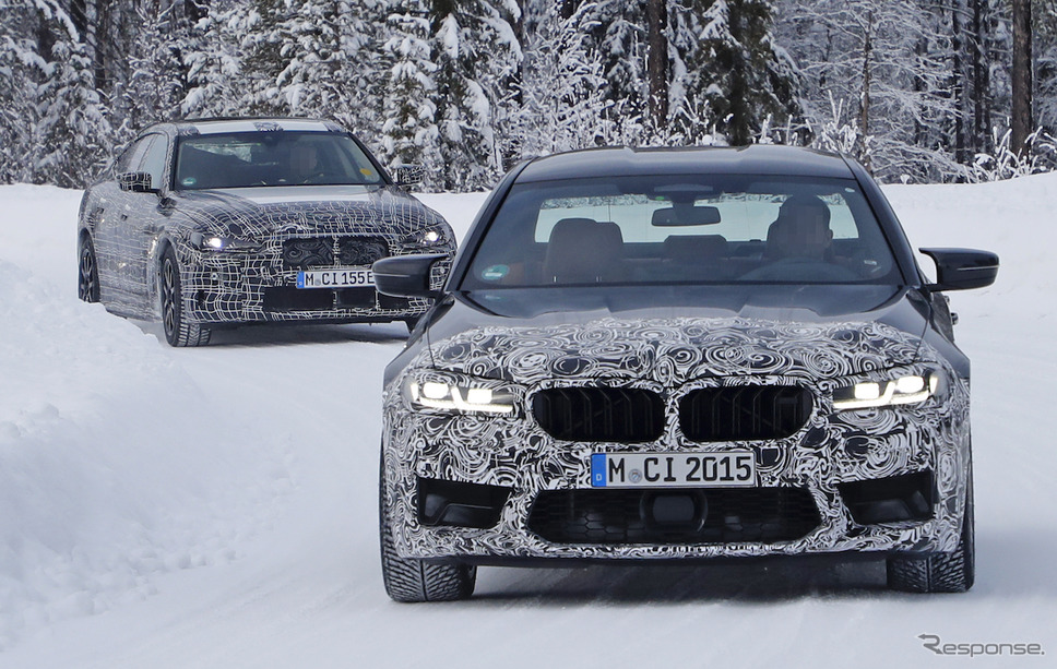 BMW M5 改良新型プロトタイプ スクープ写真《APOLLO NEWS SERVICE》