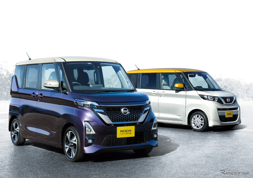 日産ルークス(奥)と日産ルークス ハイウェイスター(手前)《画像 日産自動車》