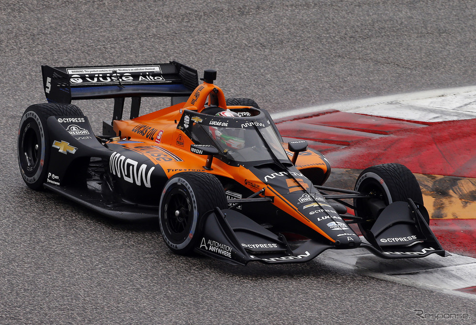 2020年2月のインディカーCOTA合同テストにおける「Arrow McLaren SP」のマシン(ドライバーはP.オワード)。《写真提供 INDYCAR》