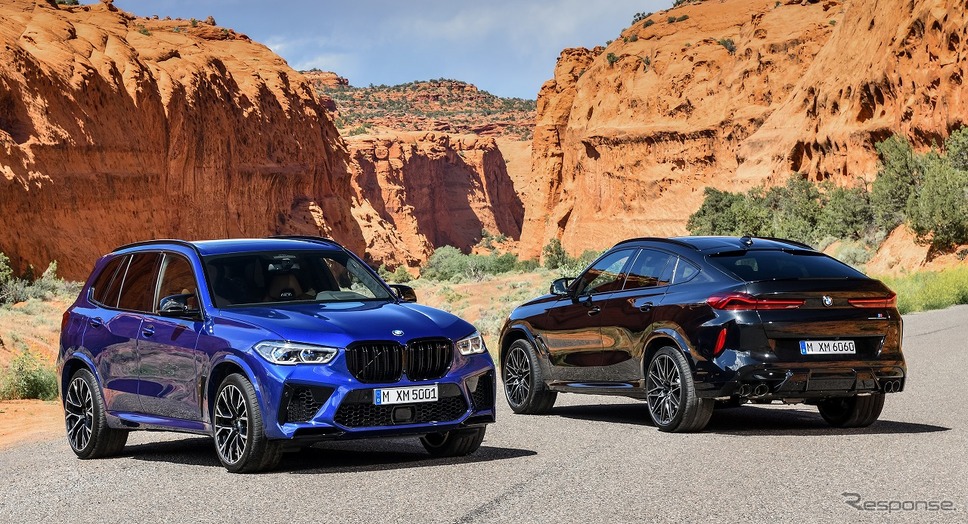 BMW X5Mパフォーマンス（左）とX6Mパフォーマンス《画像：ビー・エム・ダブリュー》