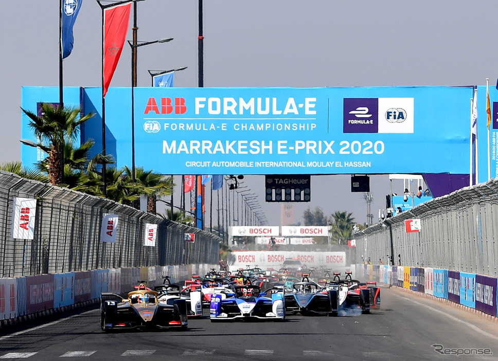 直近に開催されたフォーミュラEのレース、2019/2020シーズン第5戦マラケシュ(モロッコ)。《写真提供 Formula E》