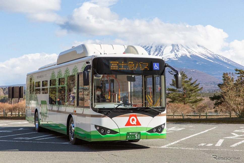 富士急バスが導入する電気バス《画像：富士急行》
