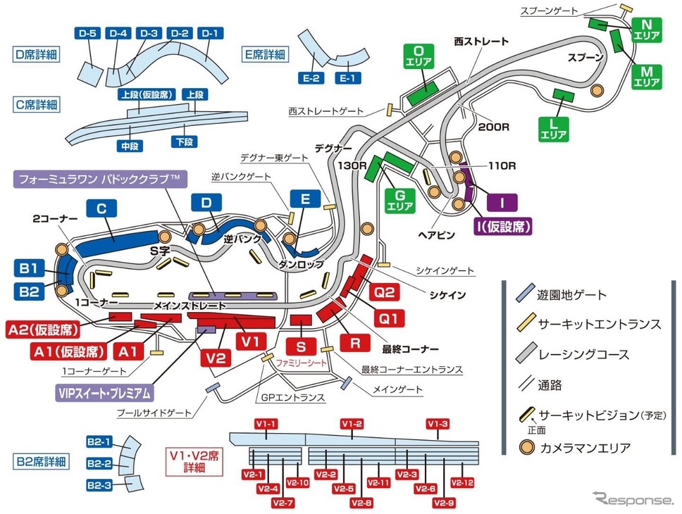 2020年、F1日本GP観戦席配列図《画像 モビリティランド》