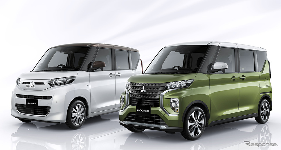 三菱 eKスペース(左)とeKクロススペース《画像:三菱自動車》