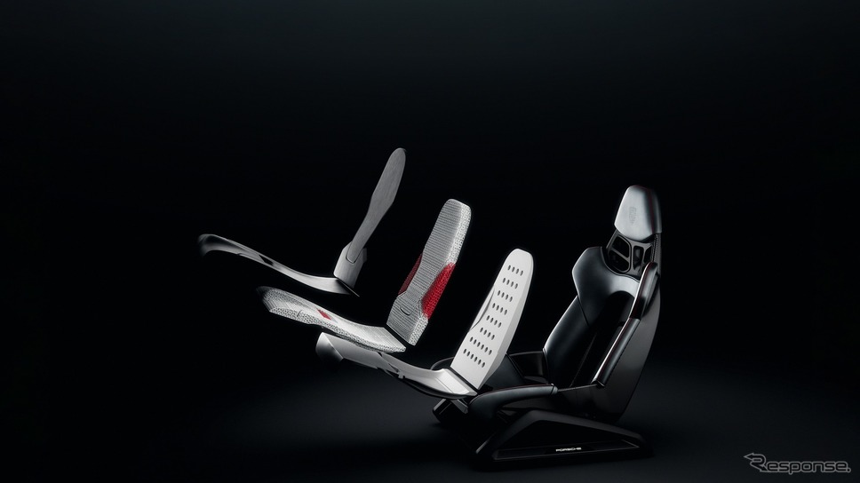 ポルシェが開発した「3Dプリントボディフォームフルバケットシート」《photo by Porsche》