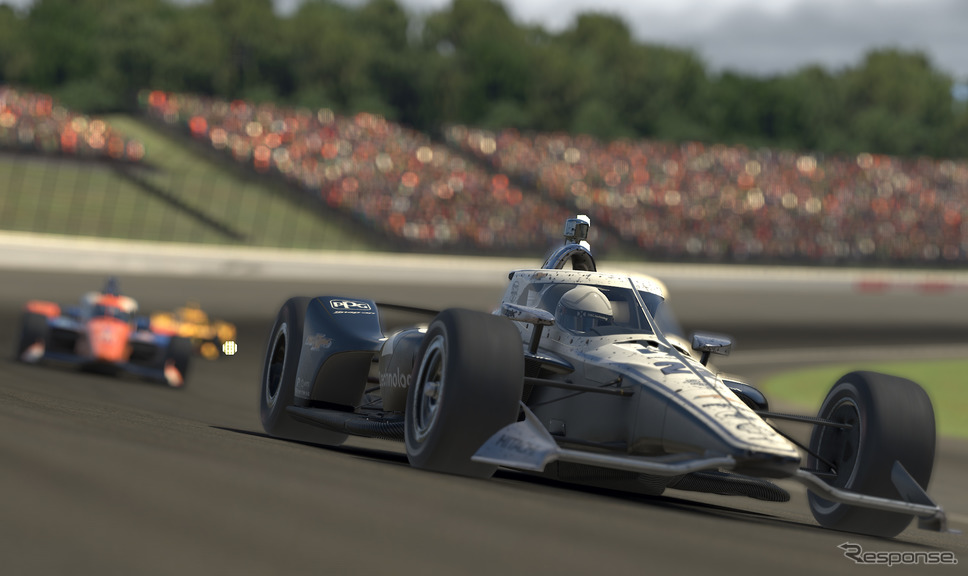 「インディカー iRacing チャレンジ 第4戦もてぎ」優勝の#22 シモン・バジェノー。《写真提供 INDYCAR》