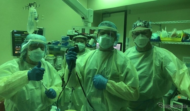 米トヨタが生産したフェイスシールドが届けられた米テネシー州ナッシュビルのVanderbilt Medical Center《photo by Toyota》