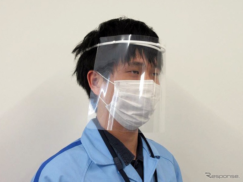 樹脂製フェイスシールド《画像:ヤマハ発動機》