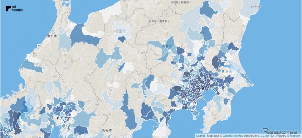 4月30日、滞在時間(自宅外で5分以上)《画像提供 レイ・フロンティア》