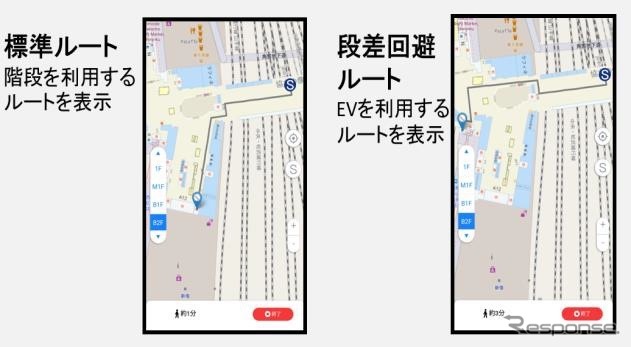 実証デモ:駅案内ルート表示のシステムの検証《画像 ジョルダン》