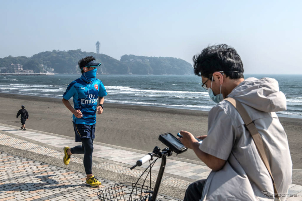 5月2日、神奈川県江ノ島海岸《photo (c) Getty Images》