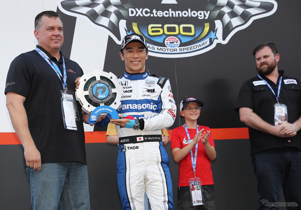 2019年のテキサス・モーター・スピードウェイ戦(ポール獲得の佐藤琢磨)《写真提供 INDYCAR》