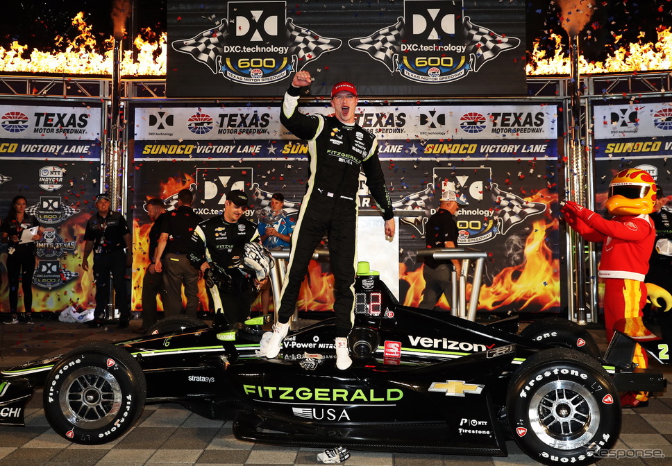 2019年のテキサス・モーター・スピードウェイ戦(優勝のJ.ニューガーデン)《写真提供 INDYCAR》