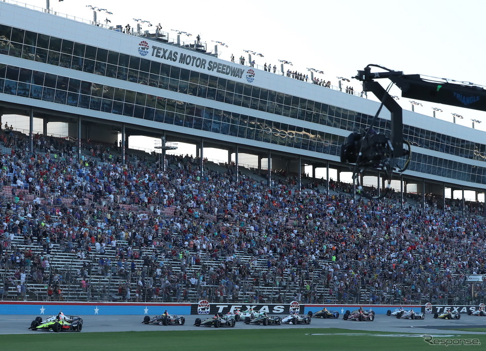 2019年のテキサス・モーター・スピードウェイ戦(決勝日の模様)《写真提供 INDYCAR》