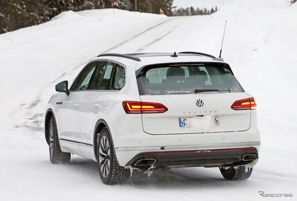 VW トゥアレグ GTE 開発車両(スクープ写真)《APOLLO NEWS SERVICE》
