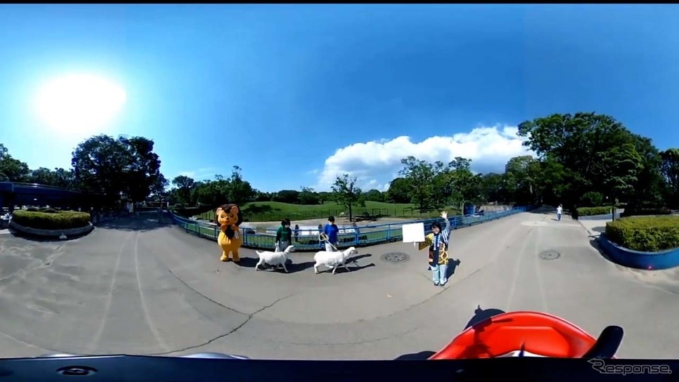 イベント当日に取り付けられた360度カメラでの映像《画像 ZMPサイト》