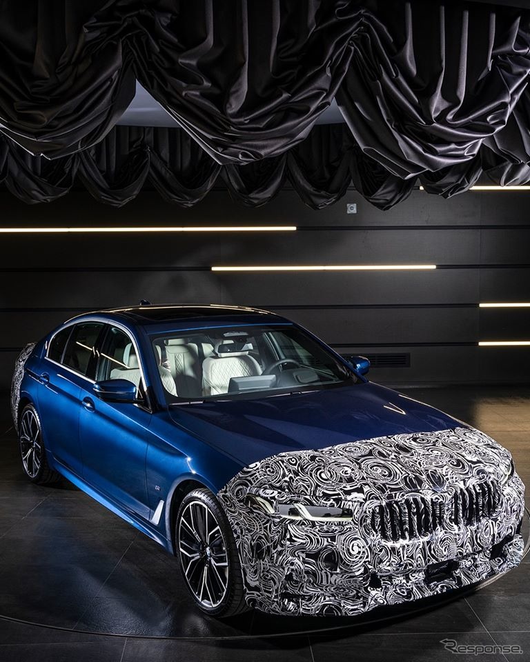 BMW 5シリーズ・セダン 改良新型のティザーイメージ《photo by BMW》