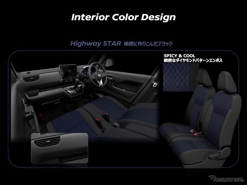 ハイウェイスターのインテリアカラー:スパイシー&クール《画像提供 日産自動車》