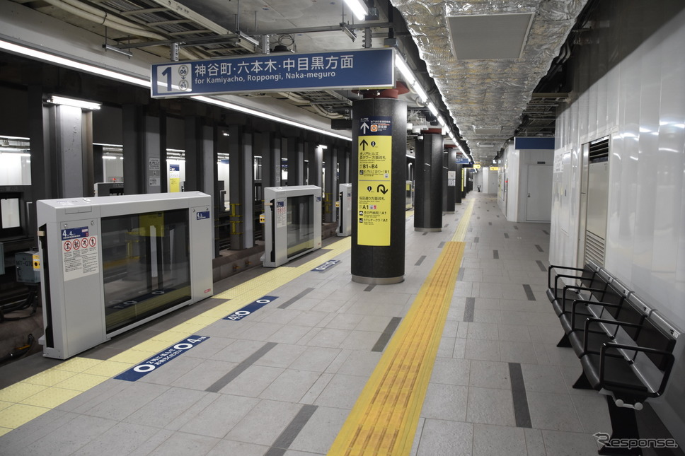 東京メトロ日比谷線虎ノ門ヒルズ駅《写真提供 東京メトロ》