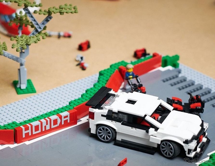 ホンダがレゴブロックで製作した「マウント・ホンダラマ」サーキット《photo by Honda》