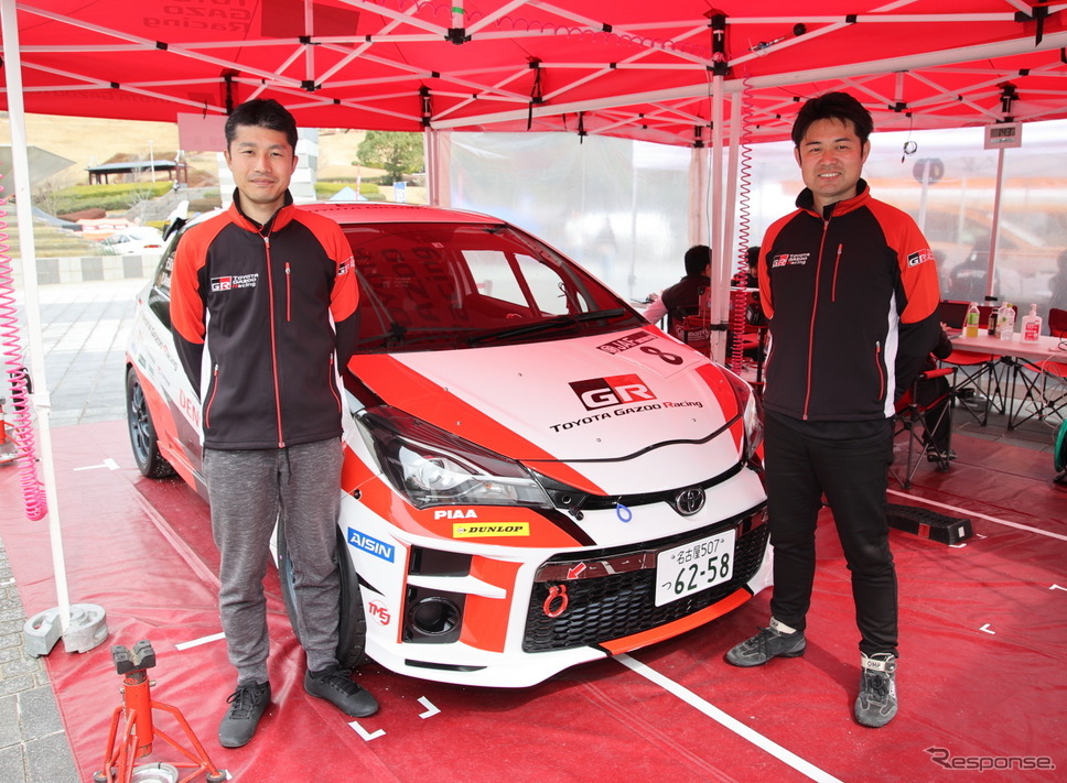 TOYOTA Gazoo Racingチーム眞貝知志さん（左）と安藤裕一さん（右）