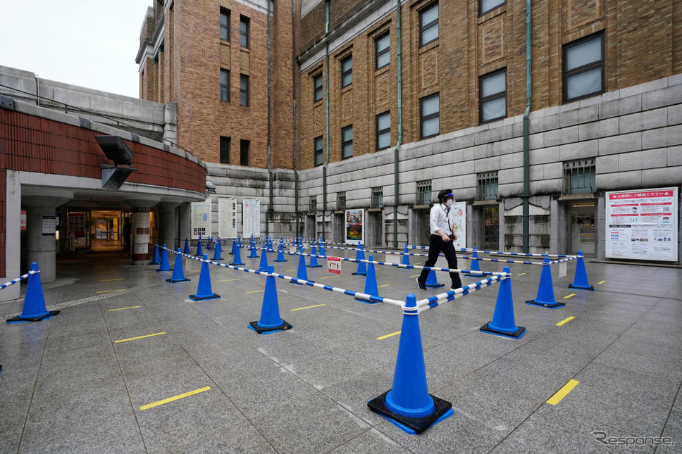 再開を準備する国立科学博物館（6月1日、東京上野）《Photo by Christopher Jue/Getty Images》