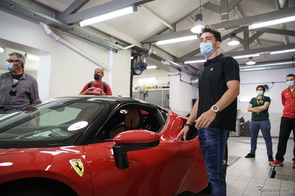 フェラーリの新作短編映画『ル・グラン・ランデヴー』の撮影の様子《photo by Ferrari》
