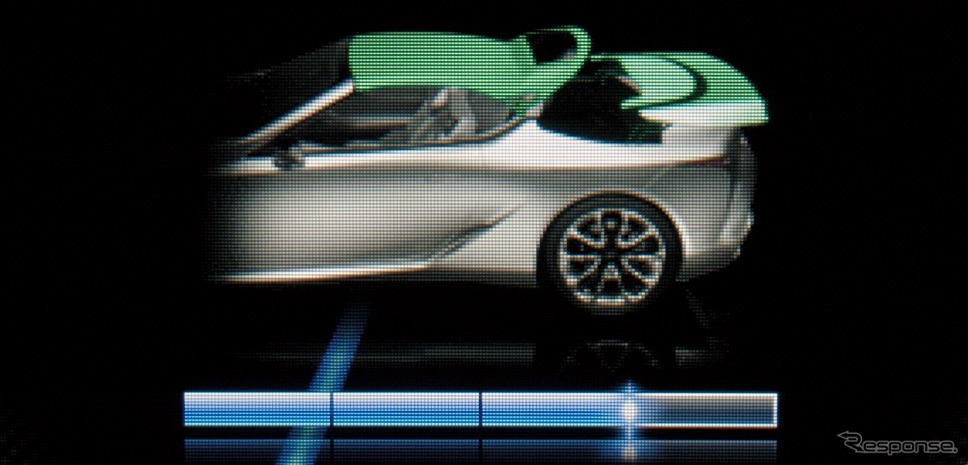 レクサス LC500コンバーチブル マルチインフォメーションディスプレイ表示機能（オープン作動時）《画像：トヨタ自動車》