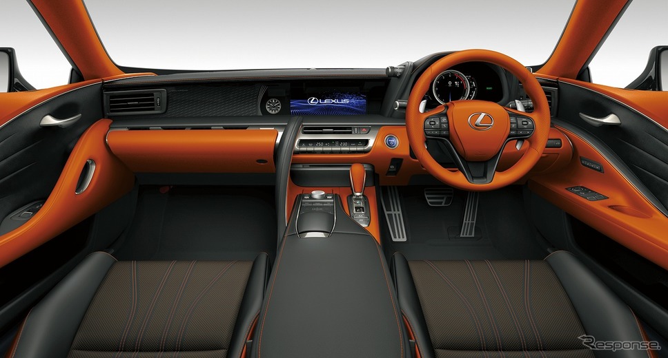 レクサス LC500h Lパッケージ（インテリアカラー：ブラック＆オレンジ）《画像：トヨタ自動車》