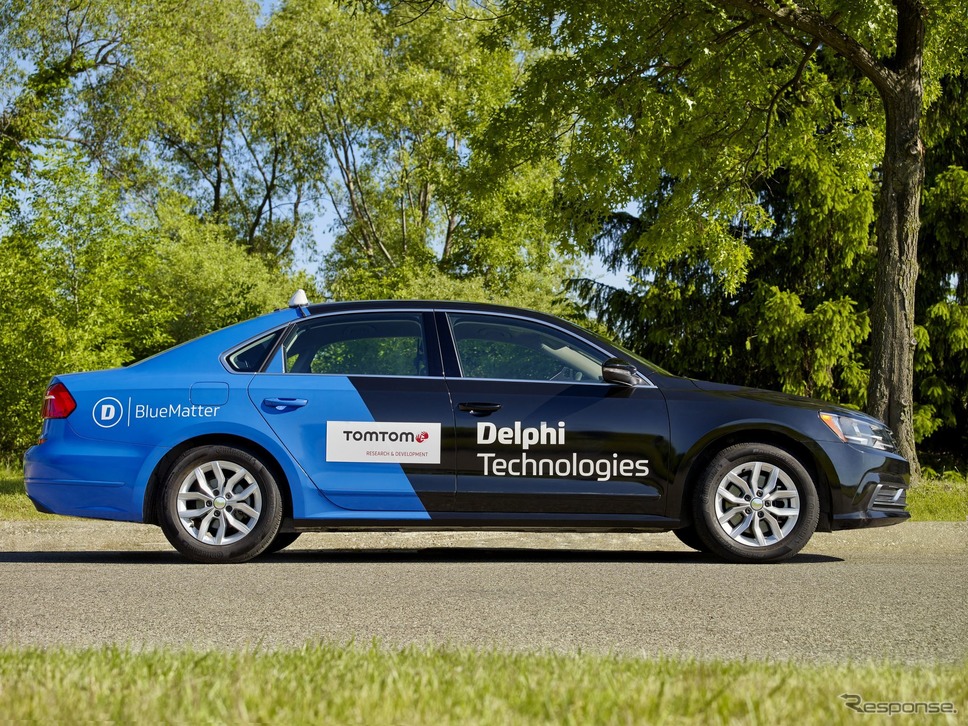 トムトムのADASマップを組み込んだデルファイ・テクノロジーのテスト車両《photo by Delphi Technologies》