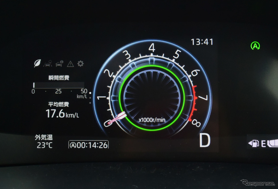 円型タコメーターにもできる。《撮影 井元康一郎》