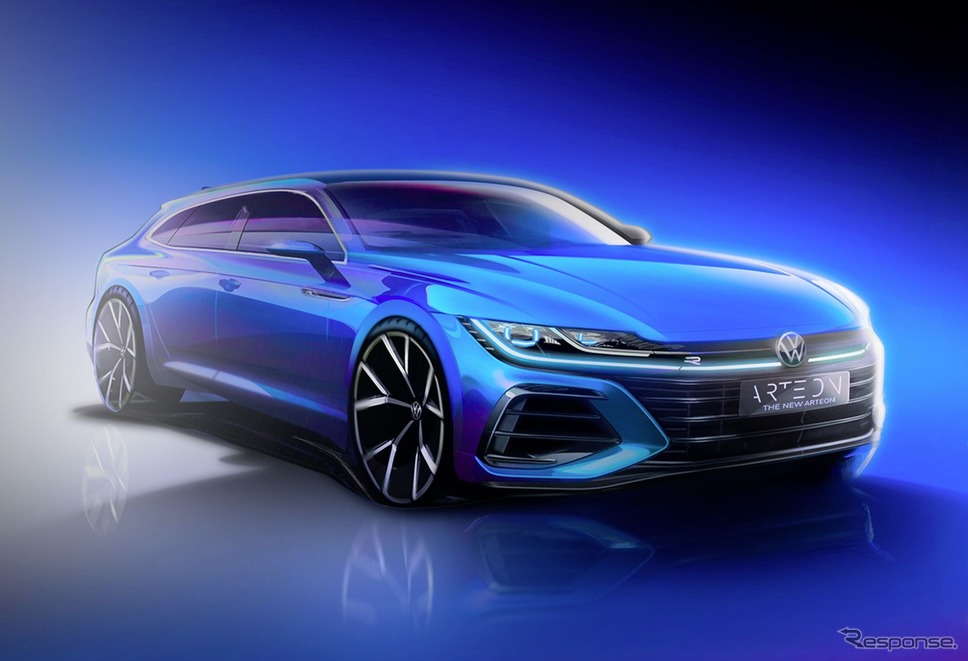 VW アルテオン ・シューティングブレーク のティザースケッチ《photo by VW》