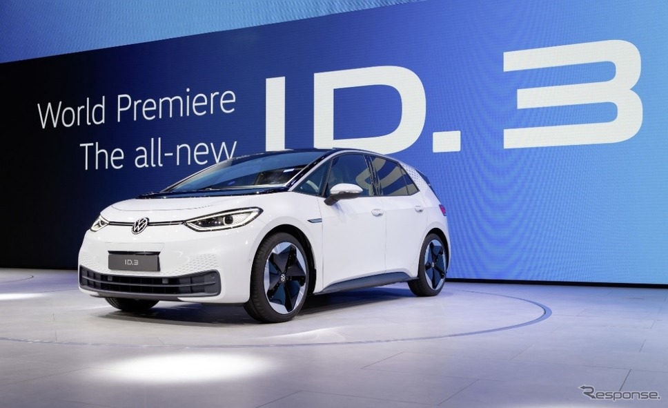 環境性能と運動性能を両立するタイヤ技術「ENLITEN」採用タイヤの装着が決定したVolkswagenの電気自動車ID.3。《写真提供 ブリヂストン》