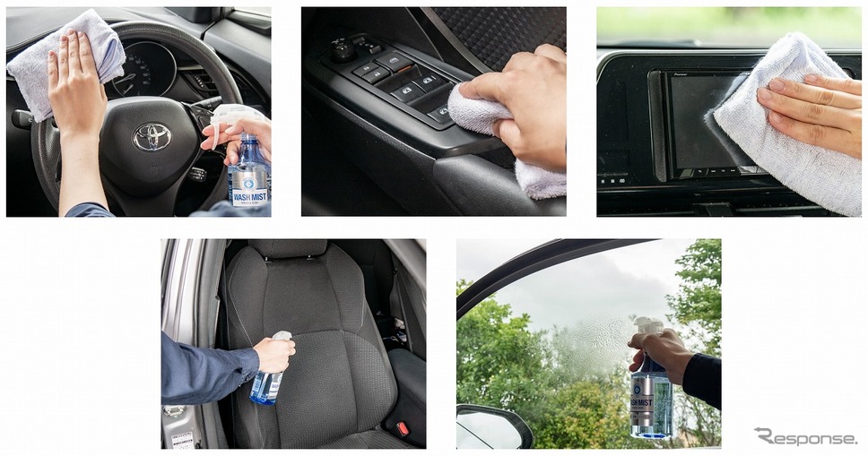 スプレーして拭き取るだけの簡単作業《写真提供 ソフト99コーポレーション》