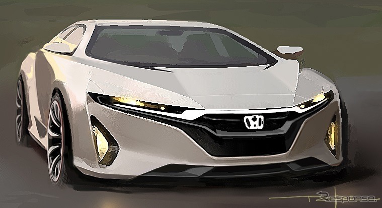 ホンダ・アコード、デザイン C案《デザインスケッチ ホンダ提供》