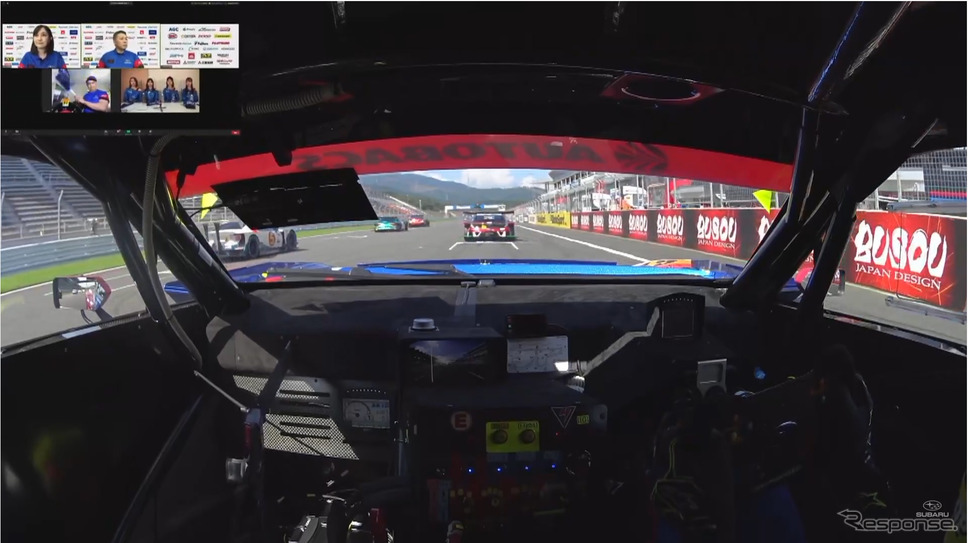 SUBARU On-TubeによるSUPER GT LIVE配信(スクリーンショット)《撮影 雪岡直樹》