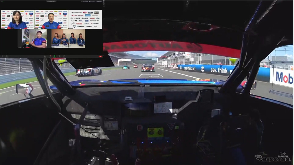 SUBARU On-TubeによるSUPER GT LIVE配信(スクリーンショット)《撮影 雪岡直樹》
