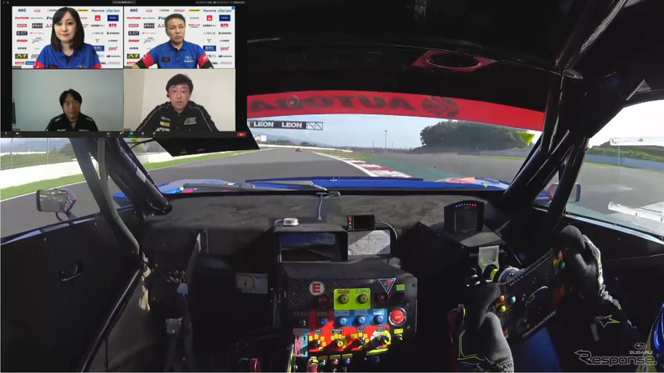 SUBARU On-TubeによるSUPER GT LIVE配信(スクリーンショット)《撮影 雪岡直樹》
