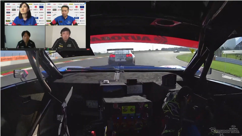 SUBARU On-TubeによるSUPER GT LIVE配信(スクリーンショット)《撮影 雪岡直樹》