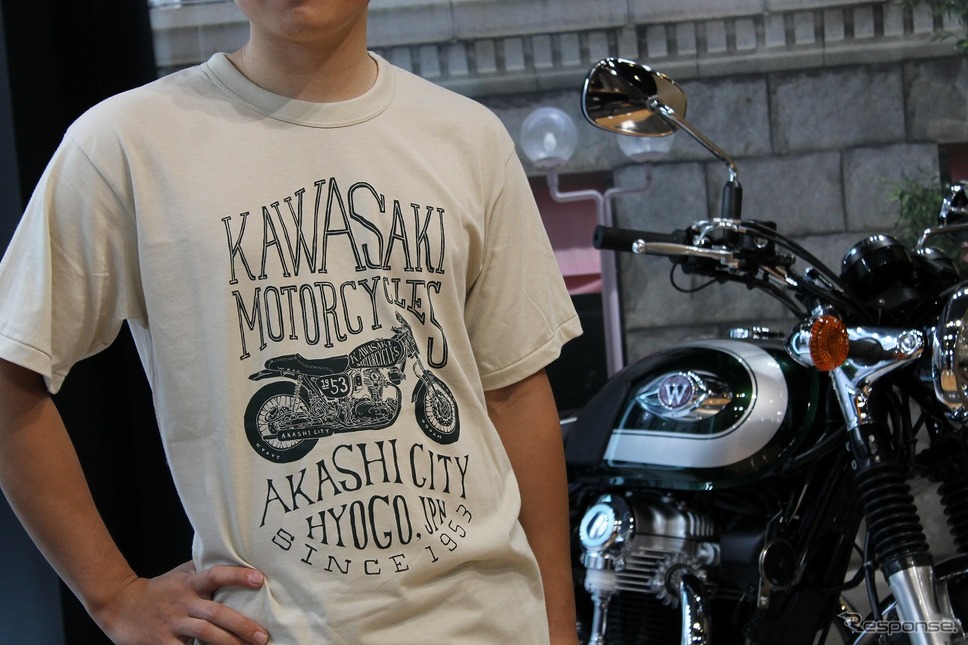 カワサキ デザインTシャツ(W) ストーン《写真提供 カワサキモータースジャパン》